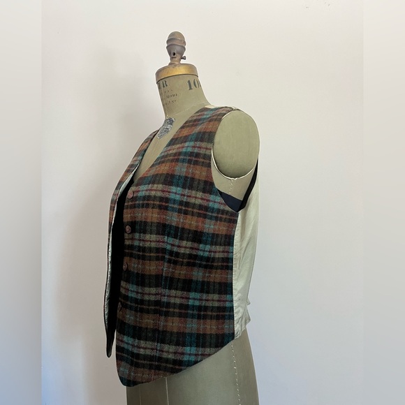 Vintage Wool Waistcoat Vest - Plaid - Picture 3 of 12